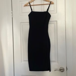 Black Midi Dress w/ slit